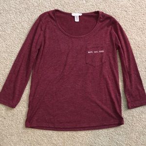 Burgundy Full Tilt long sleeve